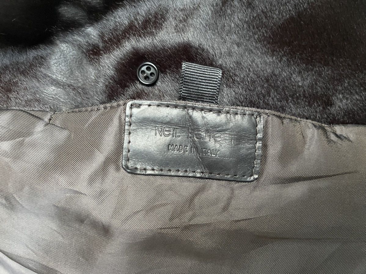 Neil Barrett Double-Breasted Leather Coat - Made in Italy
