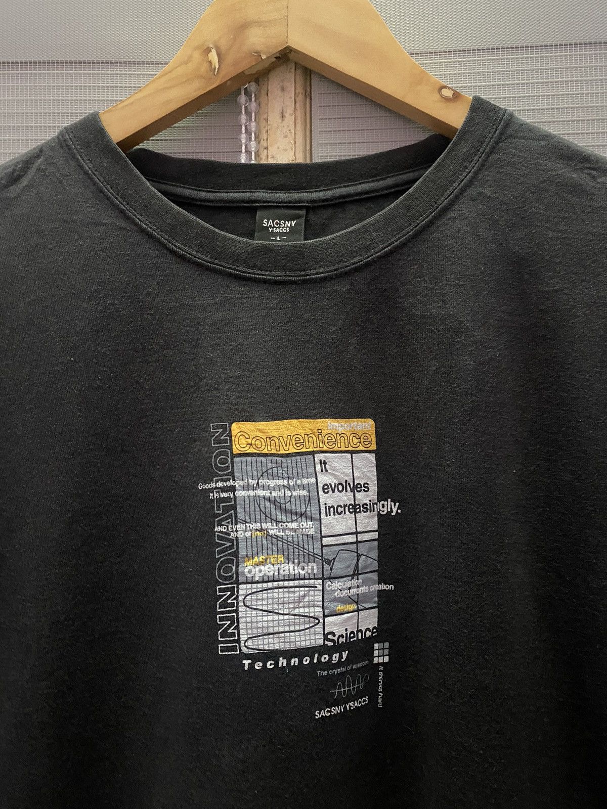 Yohji Yamamoto Vintage SACSNY Y'SACCS Yohji Yamamoto Tee Size US L / EU 52-54 / 3 - 3 Thumbnail