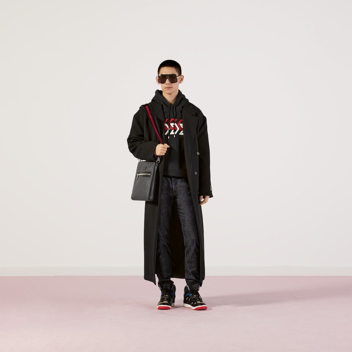 Gucci o1s1wg110225 Jersey Sweatshirt Gucci Mirror Print in Black Size US XXL / EU 58 / 5 - 6 Thumbnail