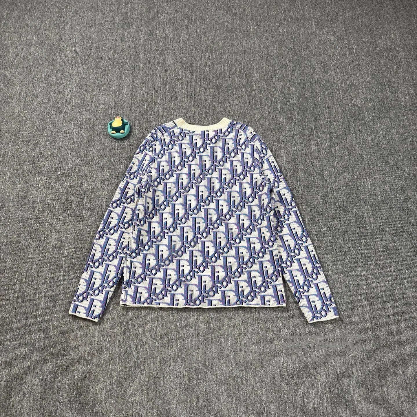 Dior dior stussy collaboration blue printed sweater. Size US M / EU 48-50 / 2 - 2 Thumbnail