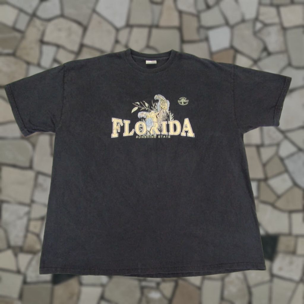 Hanes Vintage Hanes Florida T-Shirt Men 2XL Black Y2K Outdoor Retro Cotton Shirt Size US XXL / EU 58 / 5 - 1 Thumbnail