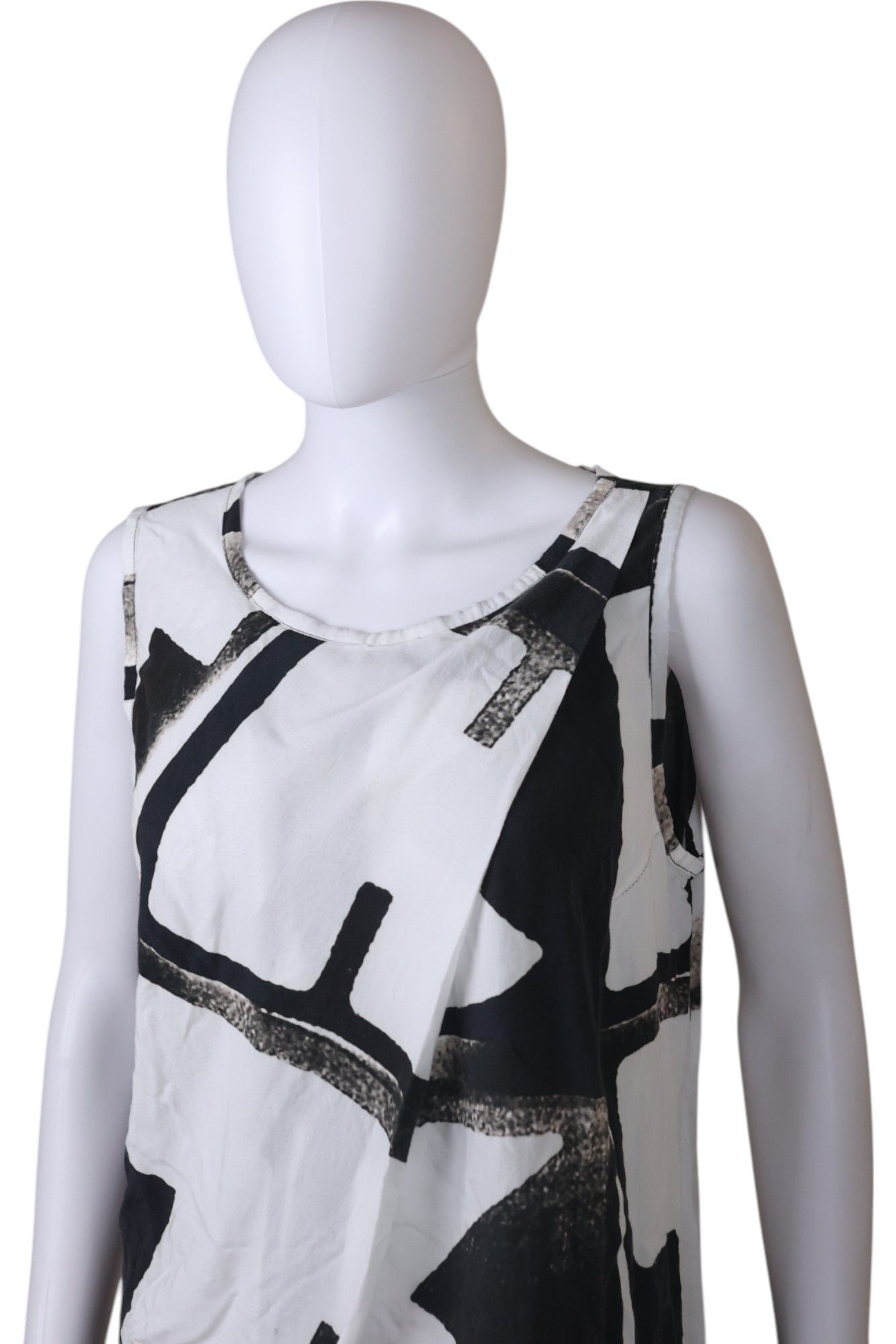 Ann Demeulemeester S/S 2011 B&W Letter Pattern Long Top Size M / US 6-8 / IT 42-44 - 4 Thumbnail