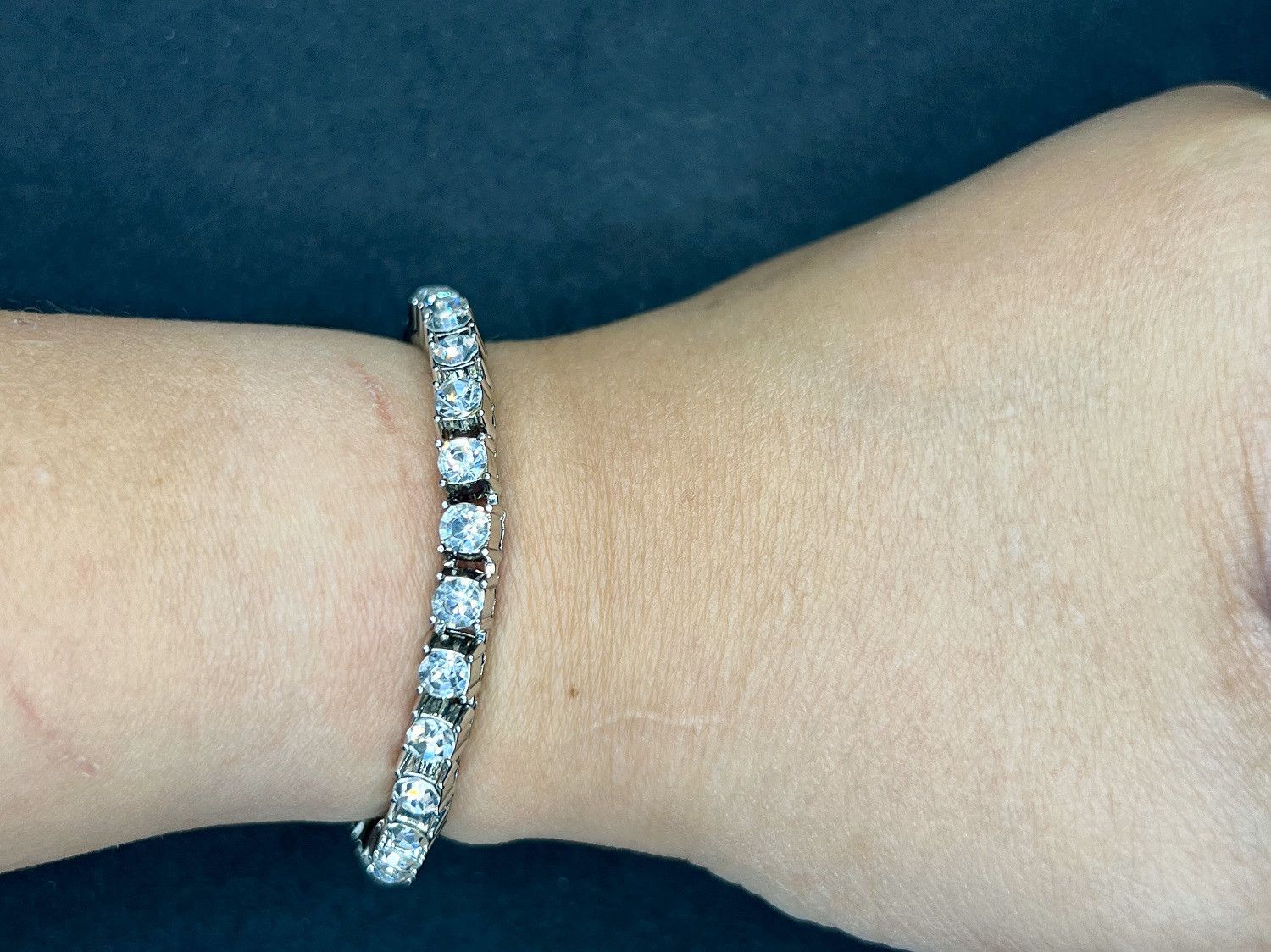 Designer Clear Czs Tennis Chain Bracelet Size ONE SIZE - 5 Thumbnail