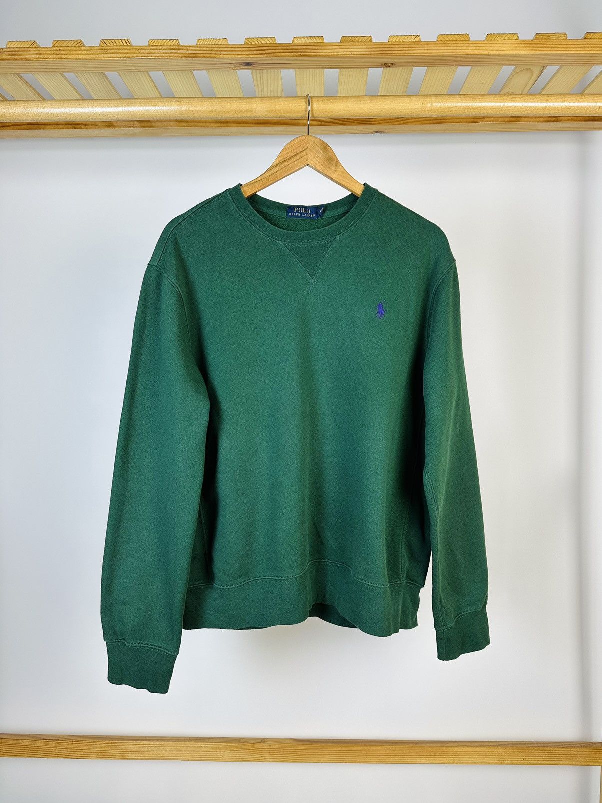 Polo Ralph Lauren × Vintage Vintage Polo Ralph Lauren Green Sweatshirt Size L Size US L / EU 52-54 / 3 - 1 Thumbnail