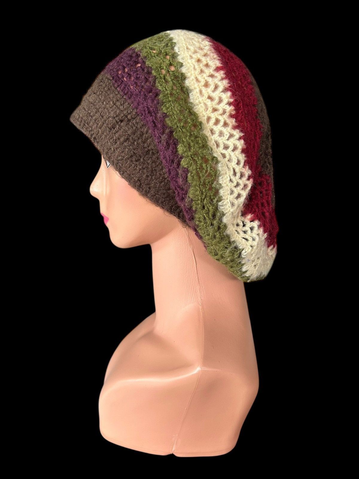 Kapital JAMES COVIELLO New York Crochet Knitted Big Beanie Hats Size ONE SIZE - 2 Thumbnail