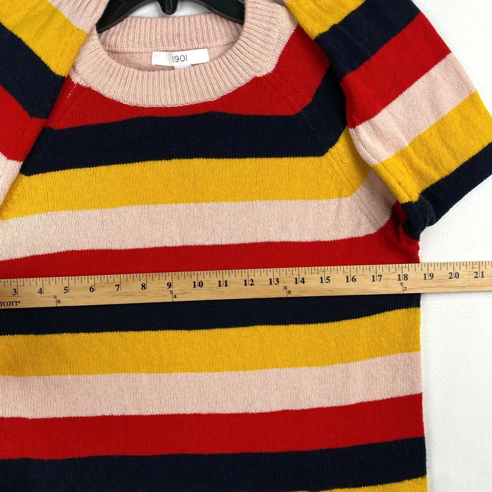 Nordstrom Nordstrom 1901 Women's Pullover Sweater Multicolor Striped Crew Neck Long Sleeve Size M Size M / US 6-8 / IT 42-44 - 3 Thumbnail