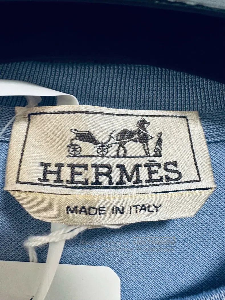 Hermes Hermes Round Neck Light Blue Short Sleeve T-Shirt Size US M / EU 48-50 / 2 - 3 Thumbnail