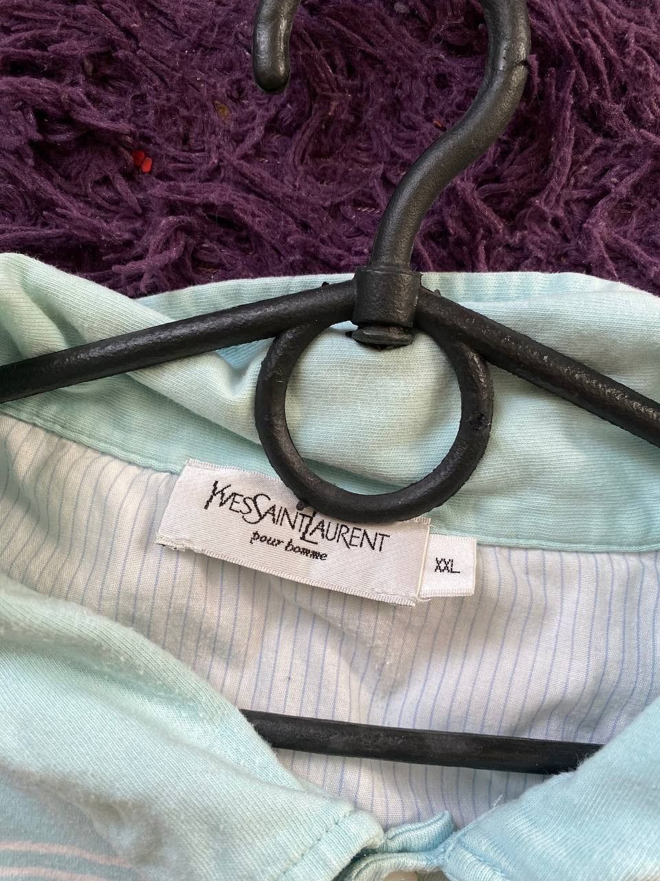 Yves Saint Laurent Vintage YSL T Shirt Tee Mini Logo Baggy Dirty 90s Size US XXL / EU 58 / 5 - 2 Thumbnail