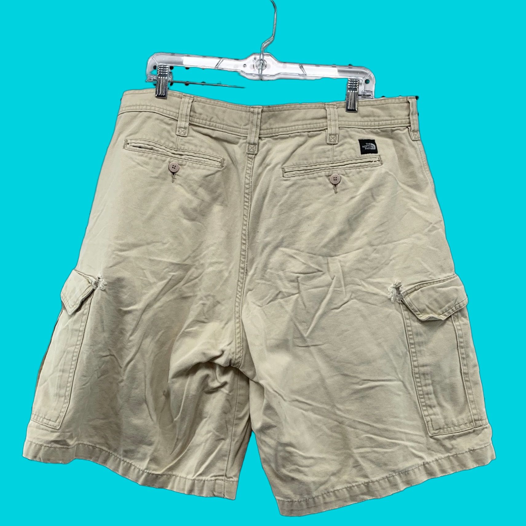 The North Face The North Face Cargo Shorts Mens 38 Beige Canvas Outdoor Utility 38x10 Cargo Pockets Mens Beige Cotton Regular Summer Outdoor Pants Size US 38 / EU 54 - 1 Thumbnail