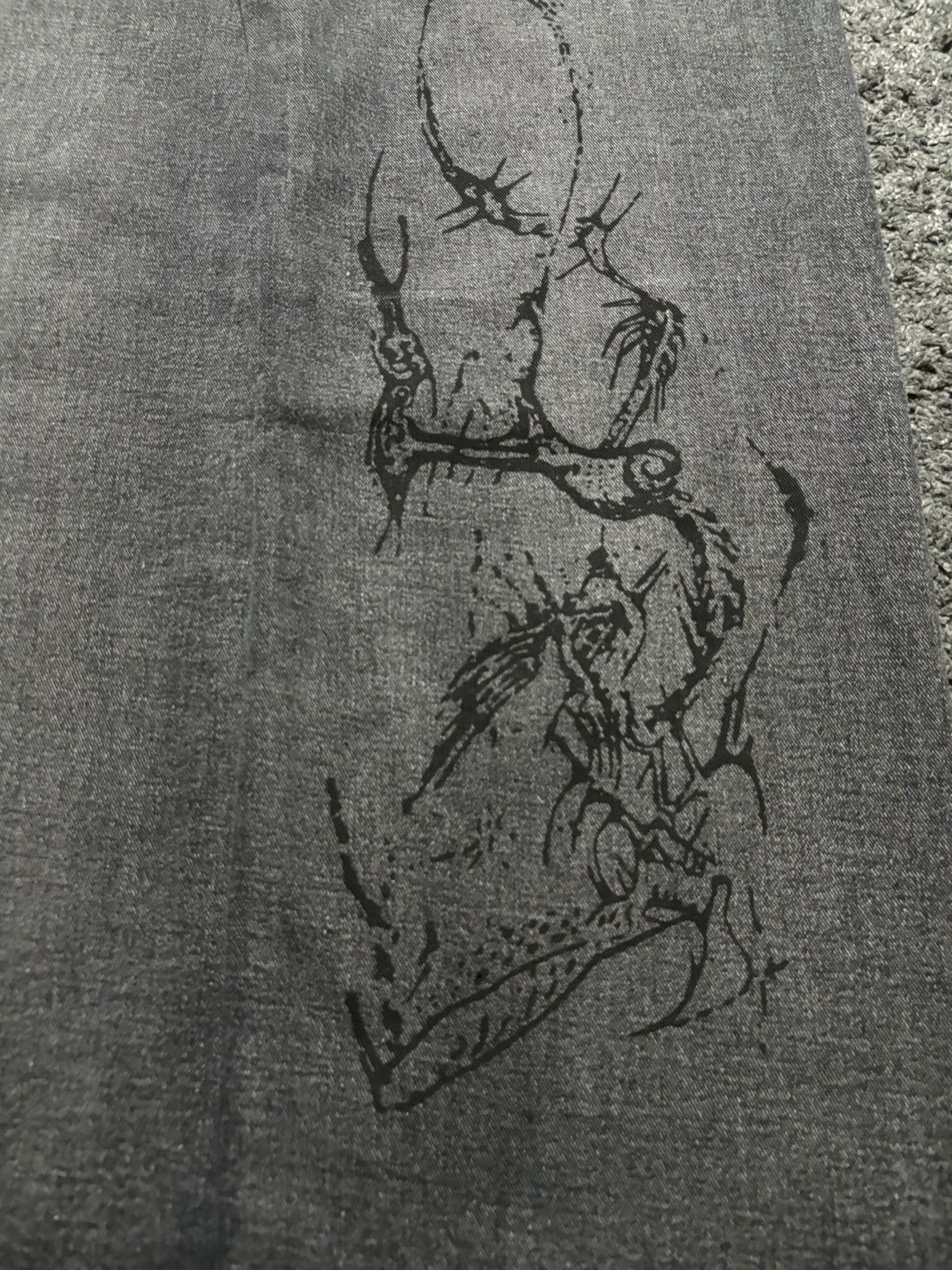 Vintage Vintage wide leg rare gray black fossile baggy jeans denim Size US 33 - 16 Thumbnail