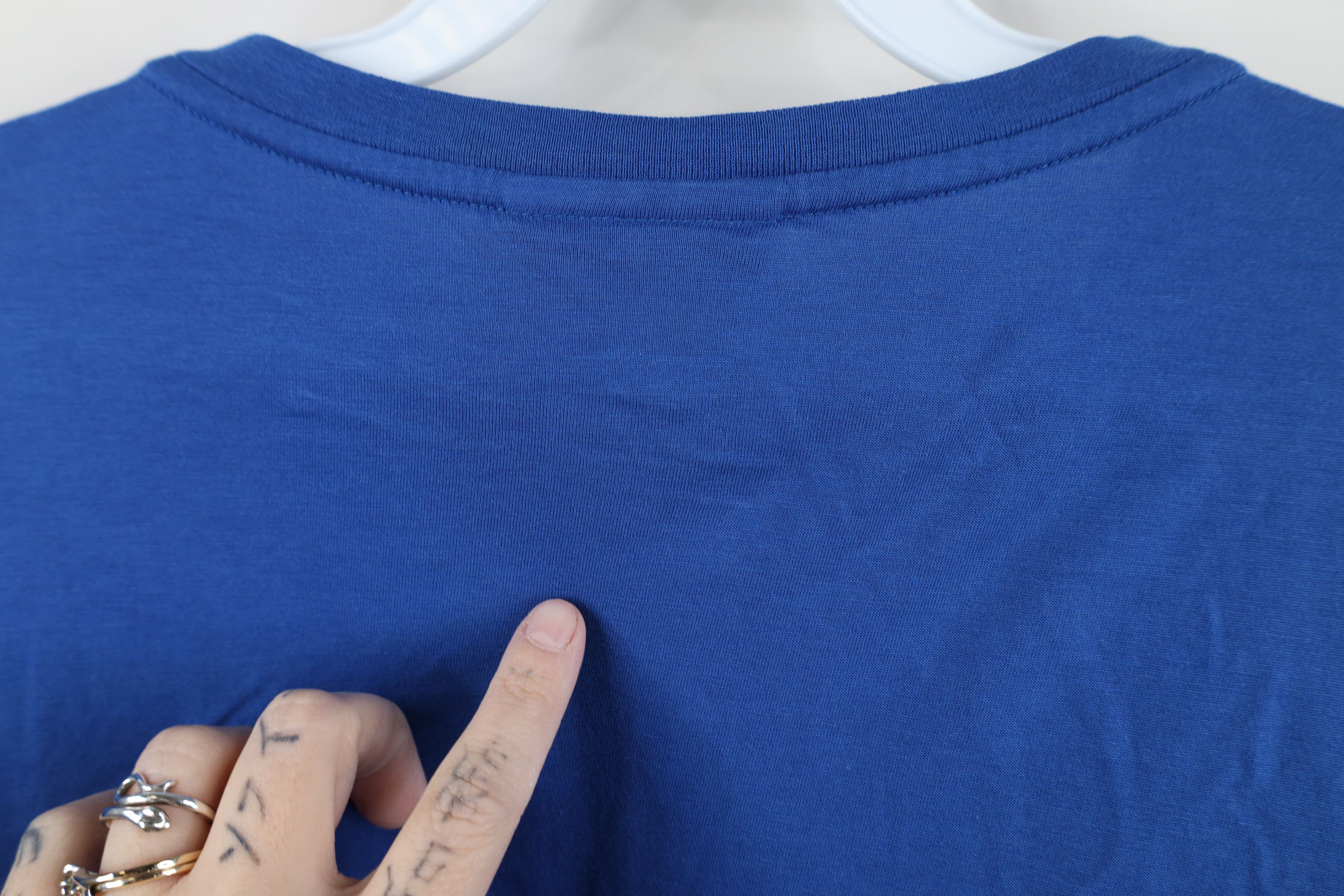 Lacoste Lacoste Logo Pima Cotton Short Sleeve V-Neck T-Shirt Blue Size US XXL / EU 58 / 5 - 8 Thumbnail