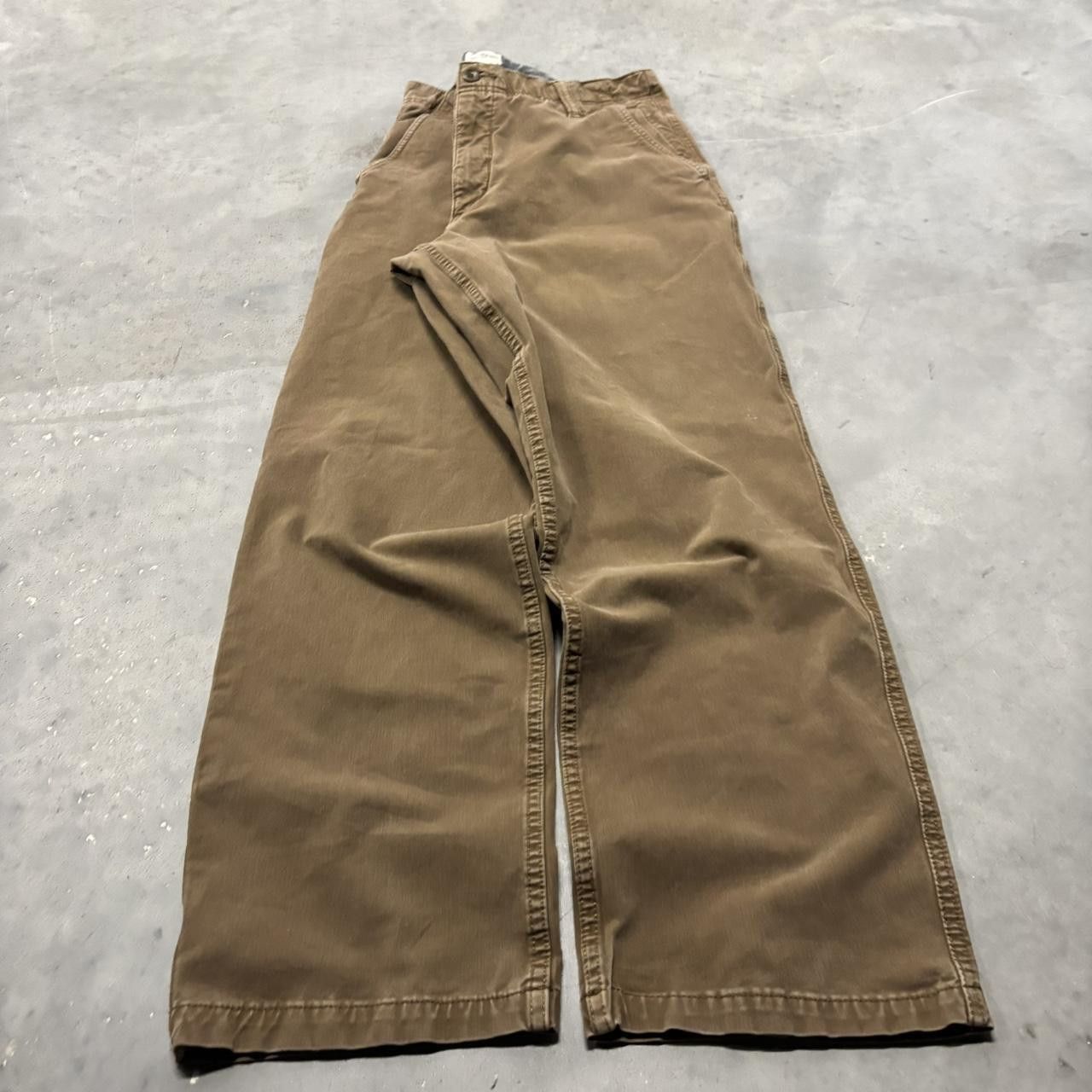 Japanese Brand × Vintage Crazy Vintage Y2K/2000s Brown Workwear Essential Casual Pants! Size US 32 / EU 48 - 3 Thumbnail