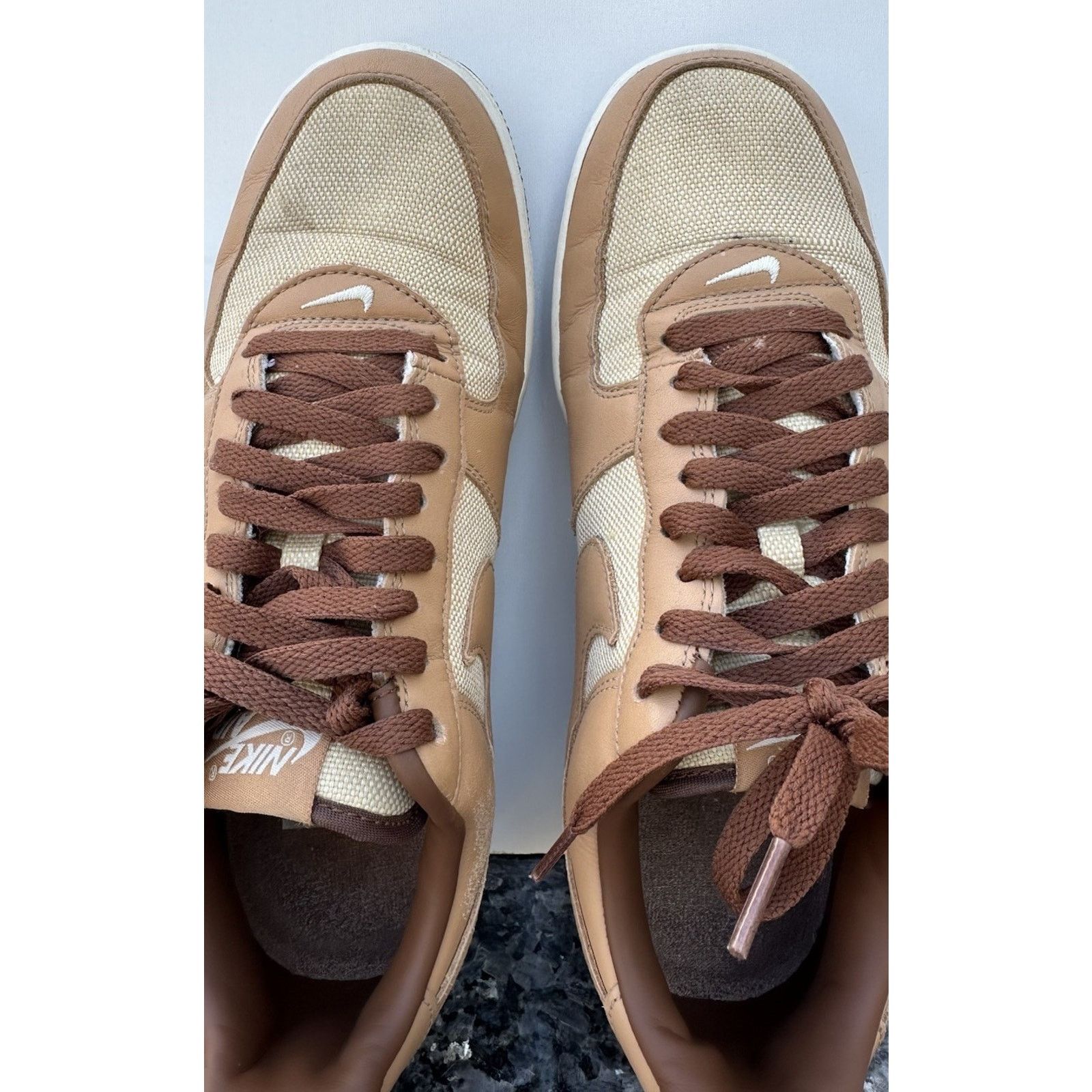 Nike NIKE AIR FORCE 1 QS NATURAL-UNDERBRUSH-ACORN SZ 10.5 Size US 10.5 / EU 43-44 - 9 Thumbnail