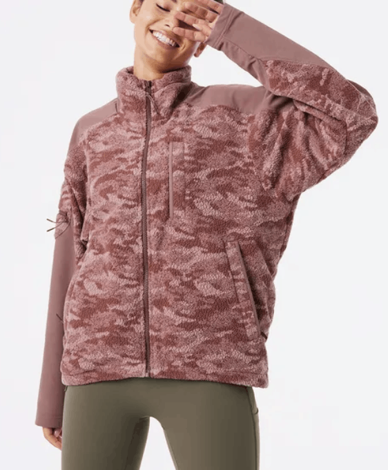 Image of Outdoor Voices Full Zip Jacket Deep Taupe Cloud ( S ), Women's (Size Small)