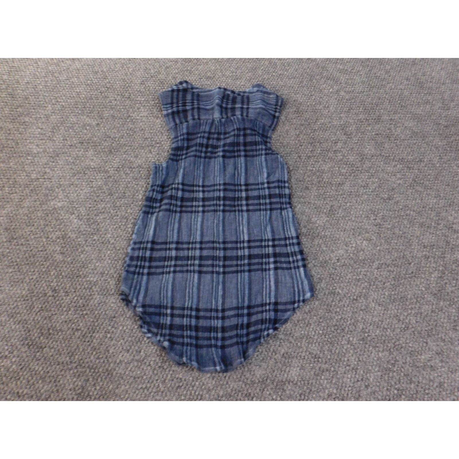Lucky Brand Lucky Brand Button-Up Shirt Women Sleeveless Plaid Cotton Rayon Blue M Casual Stretch Regular Vintage No Size M / US 6-8 / IT 42-44 - 7 Thumbnail