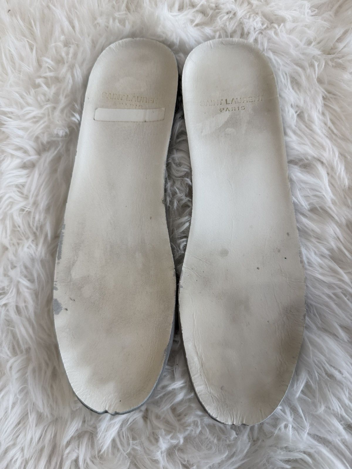 Saint Laurent Paris Saint Laurent White and Gold Andy Sneakers Size US 6.5 / IT 36.5 - 14 Thumbnail