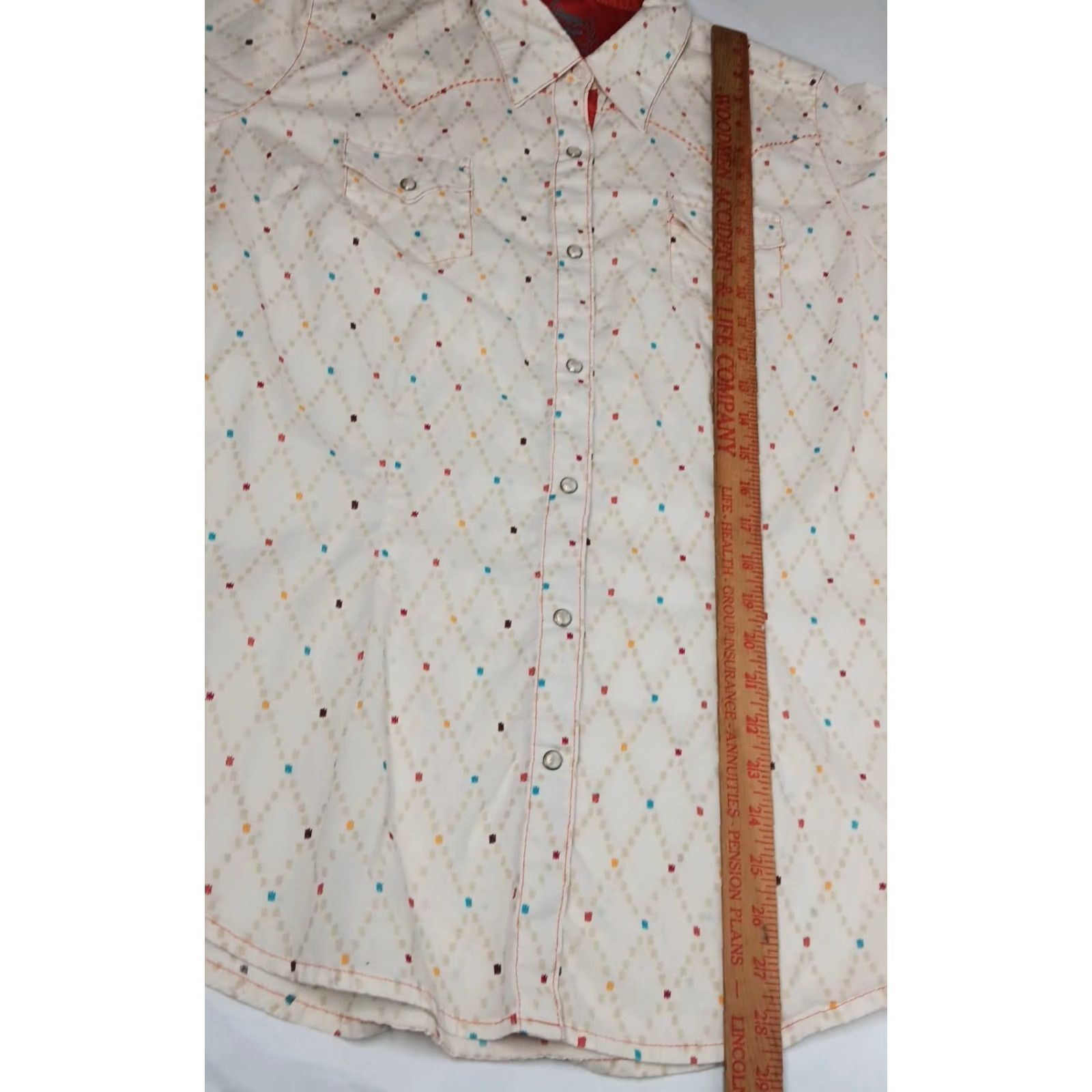 Vintage Twenty X Tailored Fit Shirt Women L Long Sleeve Western Snap Geometric Western Size L / US 10 / IT 46 - 5 Thumbnail