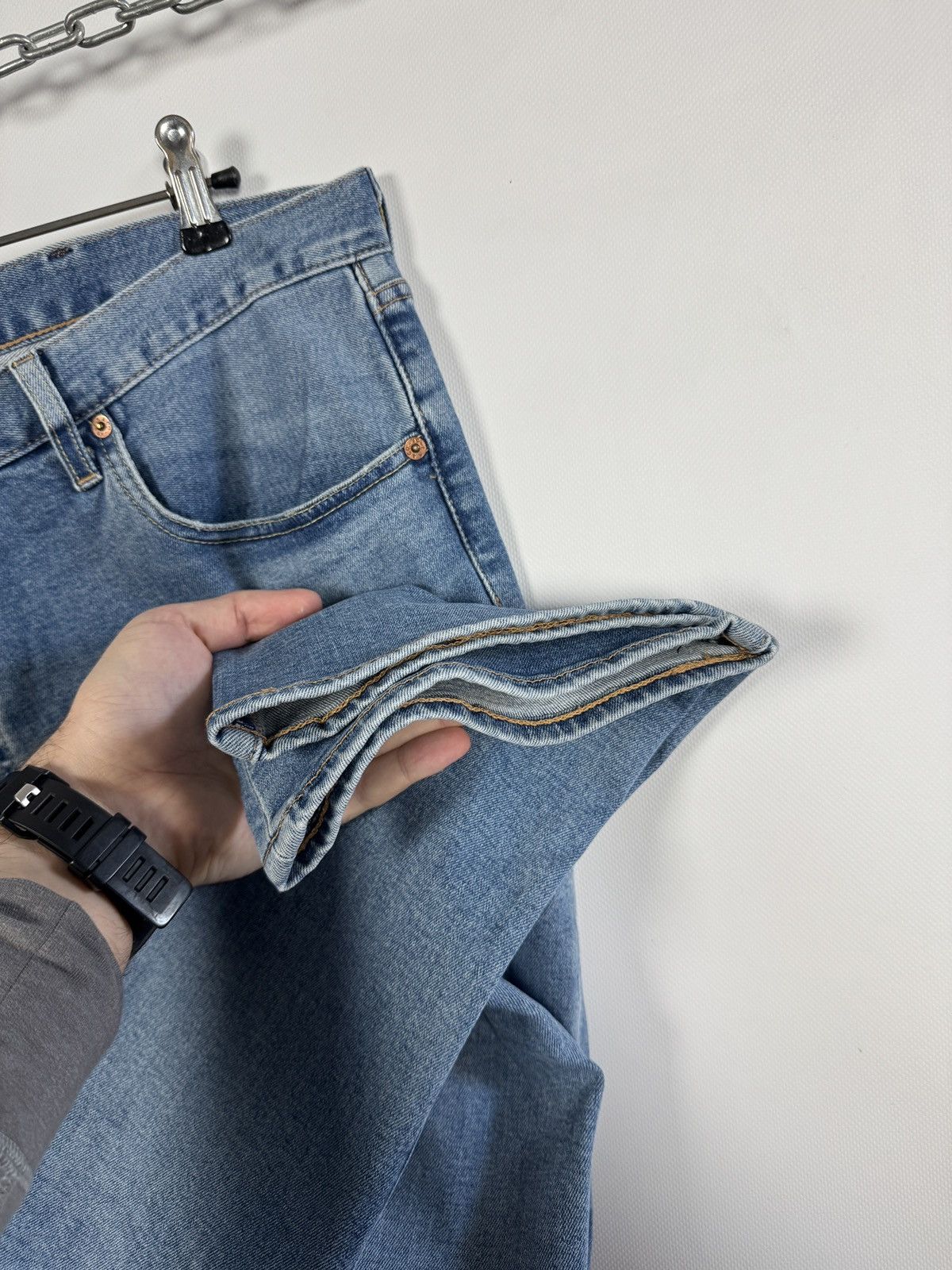 Levi's Levi’s Premium 501 Slim Fit Jeans Light Blue Denim W40 L32 Size US 40 / EU 56 - 7 Thumbnail
