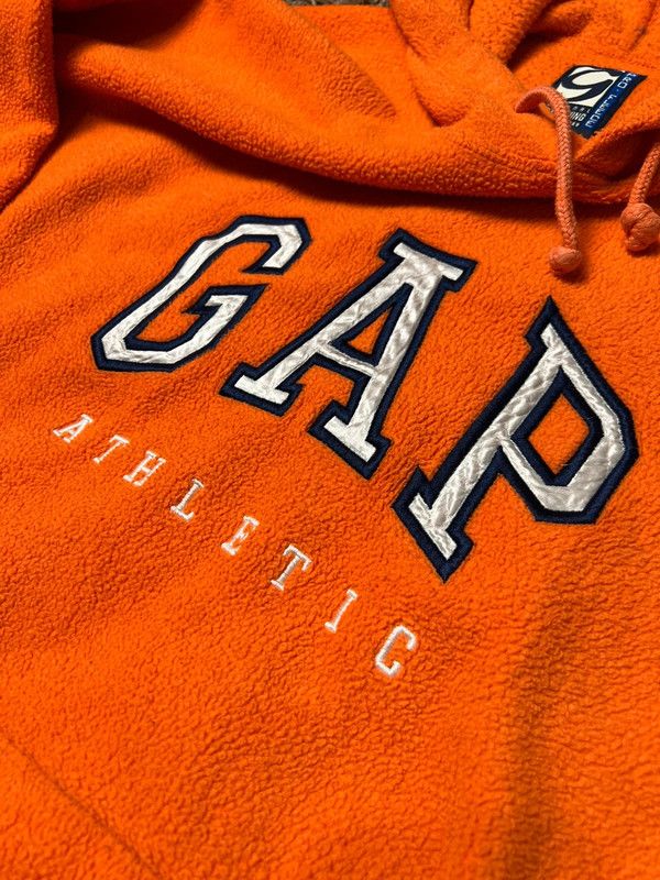 Gap × Vintage Vintage 90s Gap Athletic Orange Pro Fleece Hoodie Pullover Size US L / EU 52-54 / 3 - 4 Thumbnail