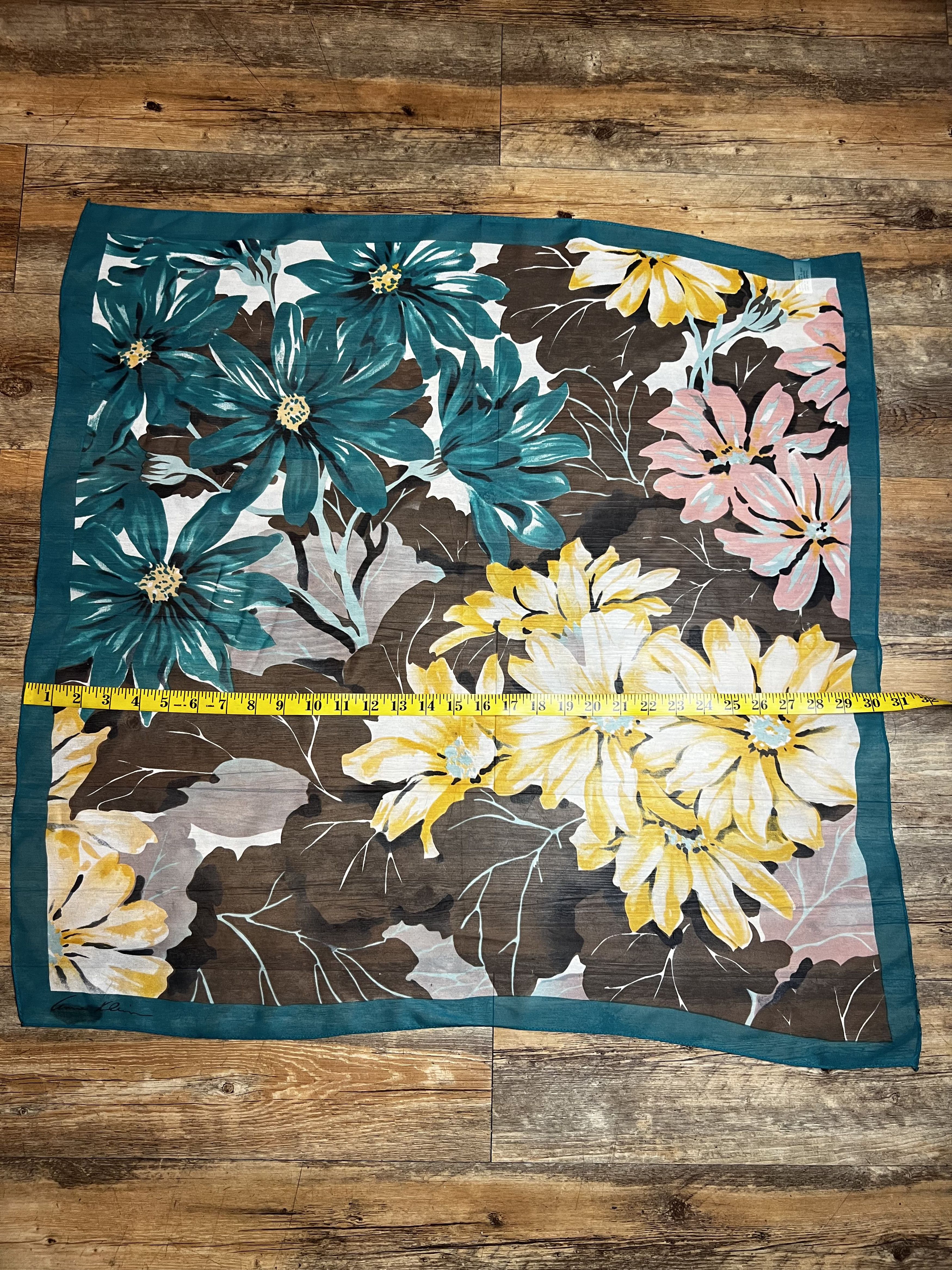 Anne Klein Vintage 1990's Anne Klein for Vera Floral Silk Scarf Size ONE SIZE - 9 Thumbnail