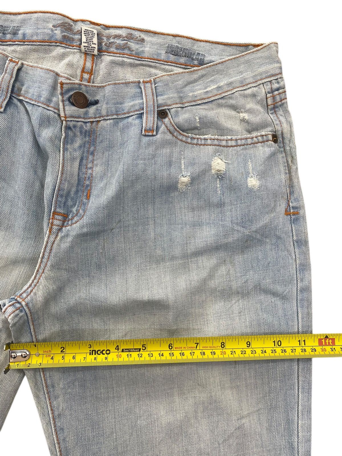Abercrombie & Fitch Abercrombie & Fitch Distressed Style Boot Cut Jeans Size US 32 / EU 48 - 7 Thumbnail