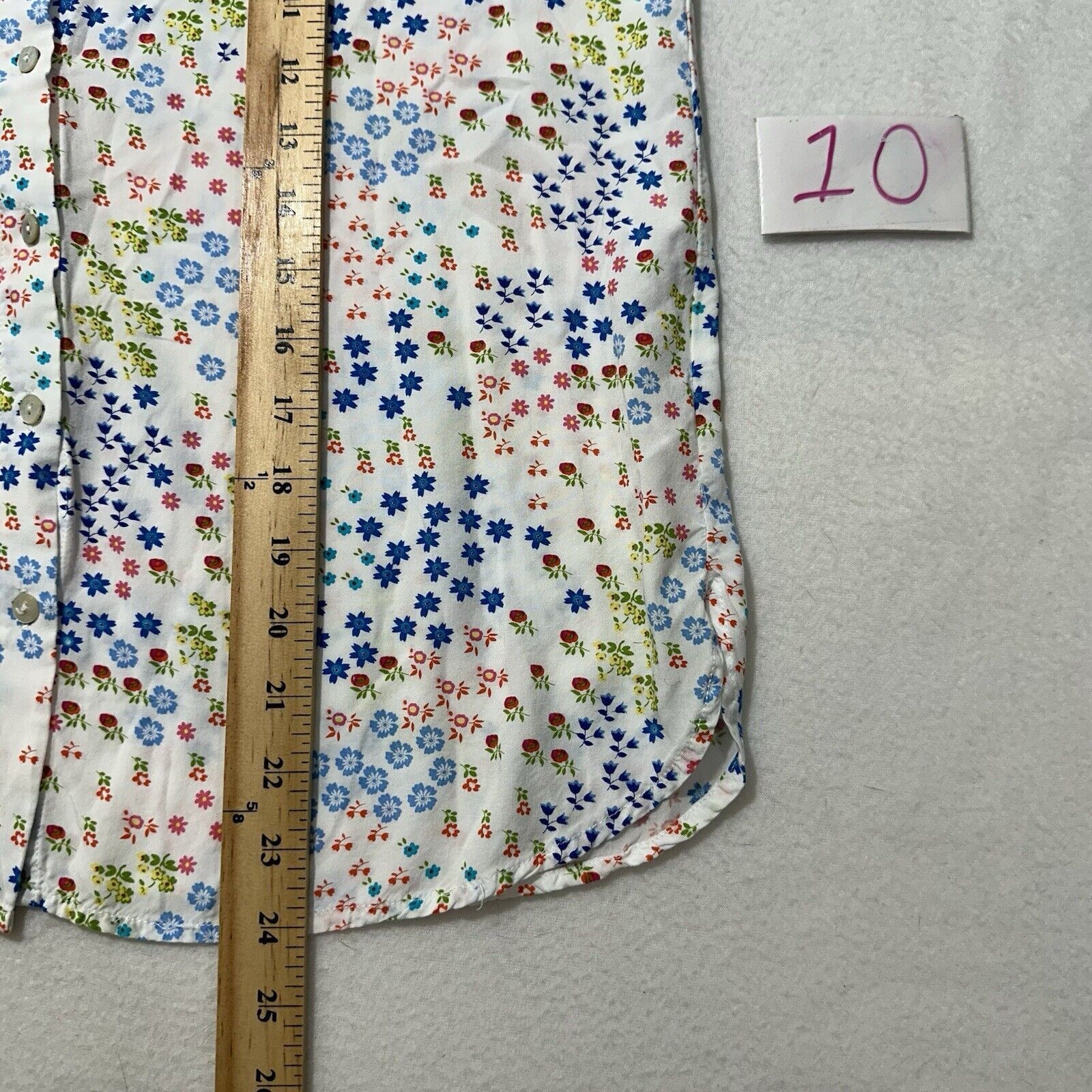 Other Jane and Delancey Medium White Floral Blouse Flutter Sleeves Size M / US 6-8 / IT 42-44 - 9 Thumbnail
