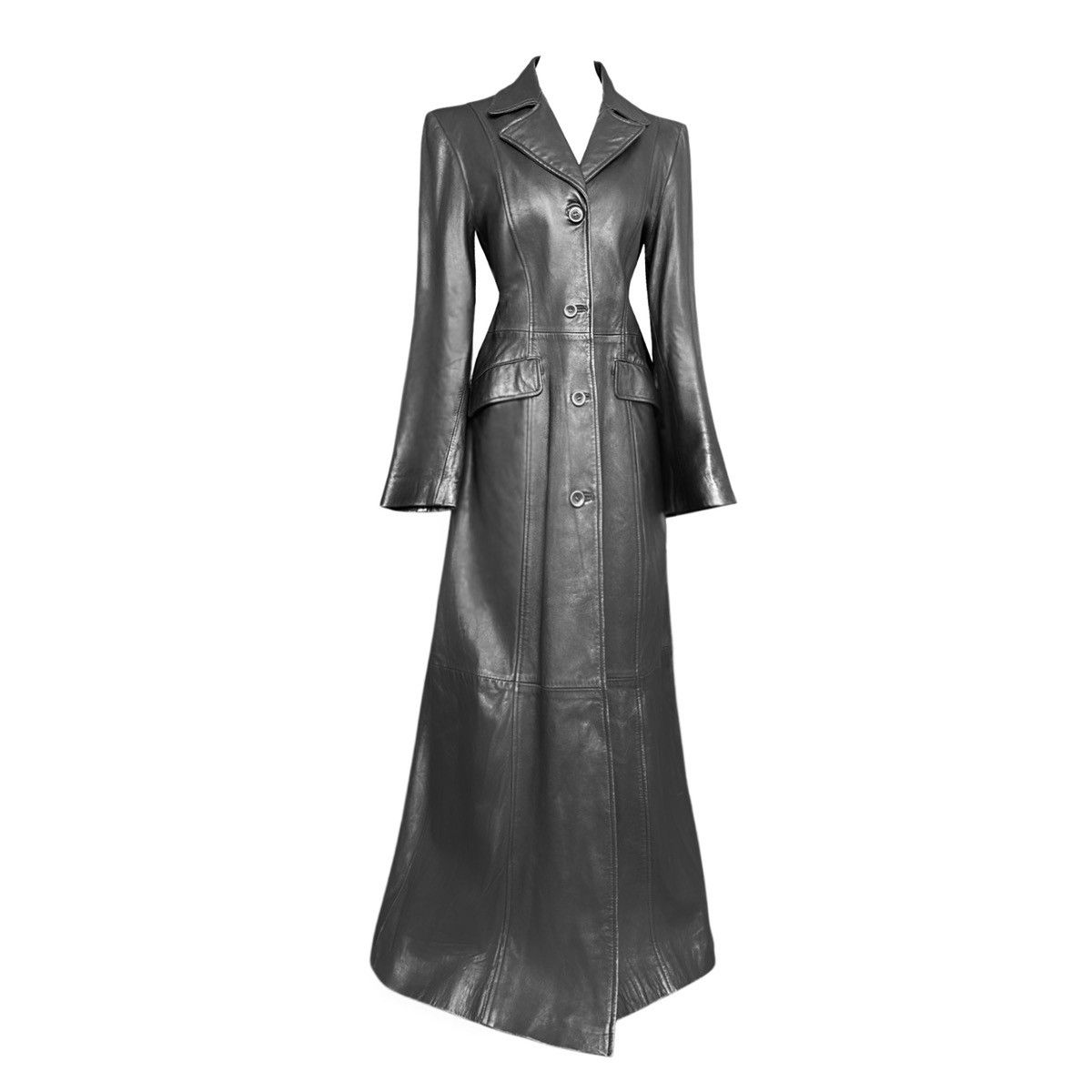 Vintage Iconic super long matrix leather coat Size M / US 6-8 / IT 42-44 - 3 Thumbnail