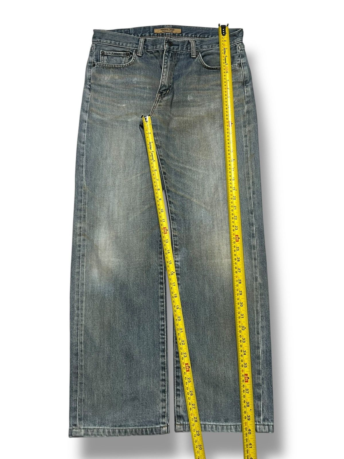Uniqlo Loose Uniqlo S-002 Japan - Faded Rusty Wash Jeans Size US 35 - 14 Thumbnail