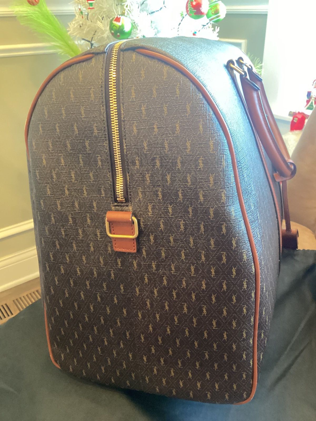 Yves Saint Laurent Saint Laurent monogram canvas duffel bag Size ONE SIZE - 4 Thumbnail