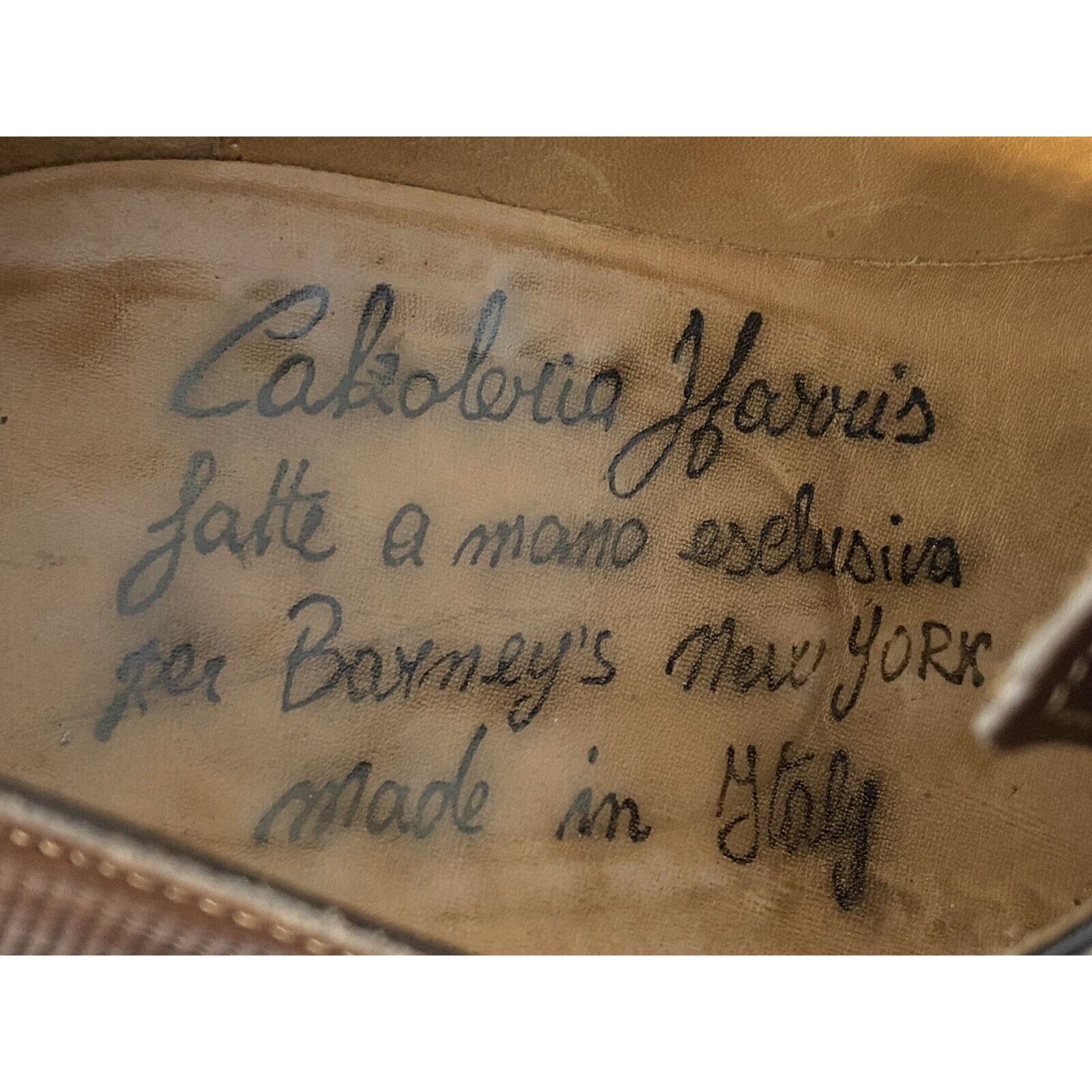 Vintage Calzoleria Harris Italy Barney's NY Handmade Oxford Wing Tip Size US 10.5 / EU 43-44 - 3 Thumbnail
