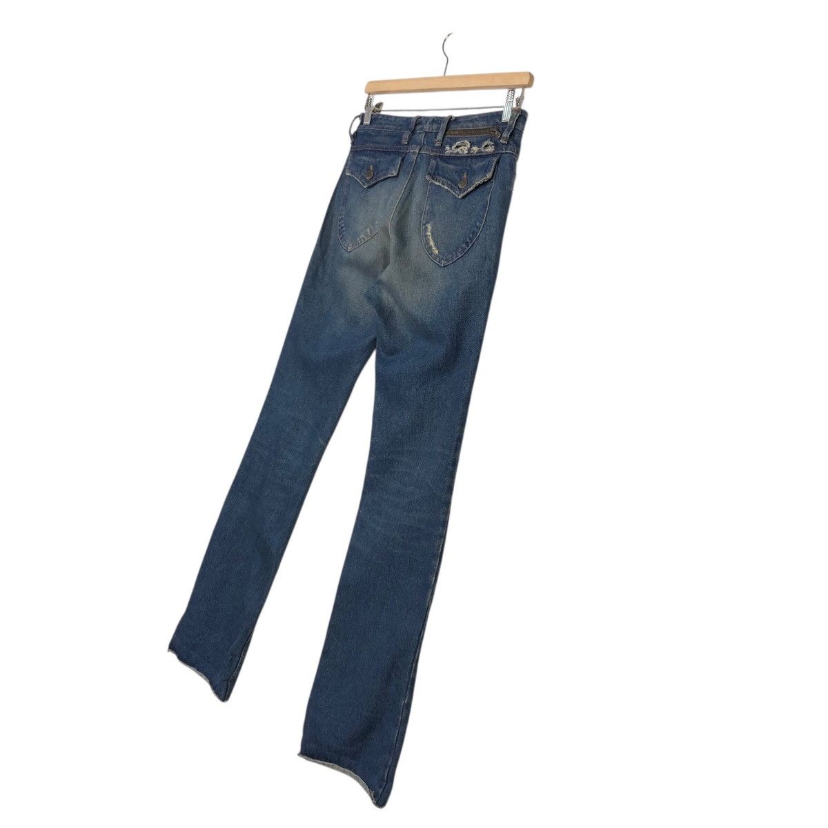 Japanese Brand GGDB Classic Straight-Cut Jeans – Vintage Whisker Wash Size 28" / US 6 / IT 42 - 13 Thumbnail