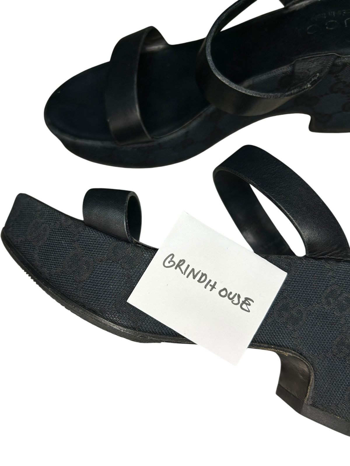 Gucci × Tom Ford Monogram Platform Sandals Size US 5.5 / IT 35.5 - 8 Thumbnail