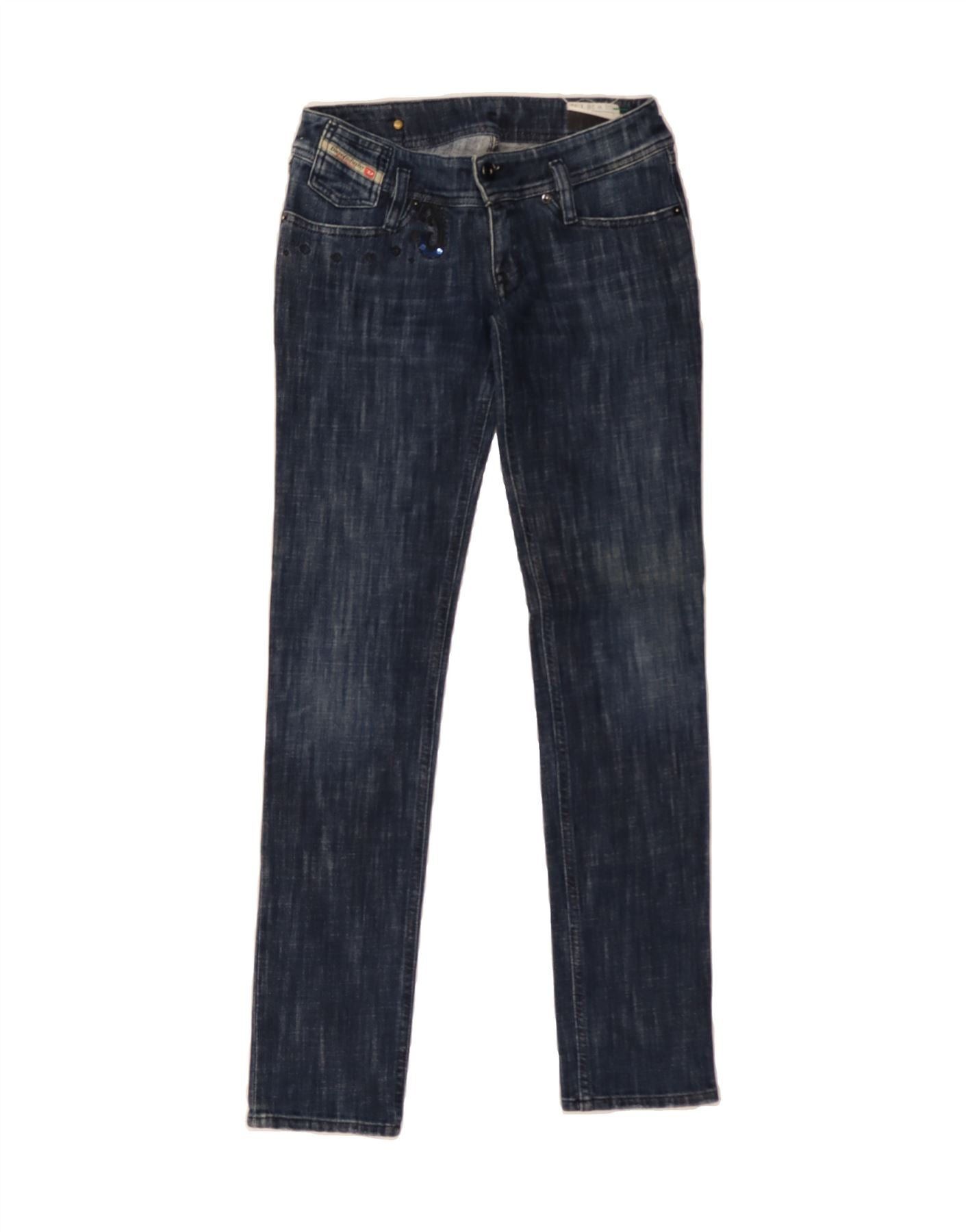 Diesel Womens Matic Slim Jeans W28 L32 Blue Size 42" / US 20 - 1 Thumbnail