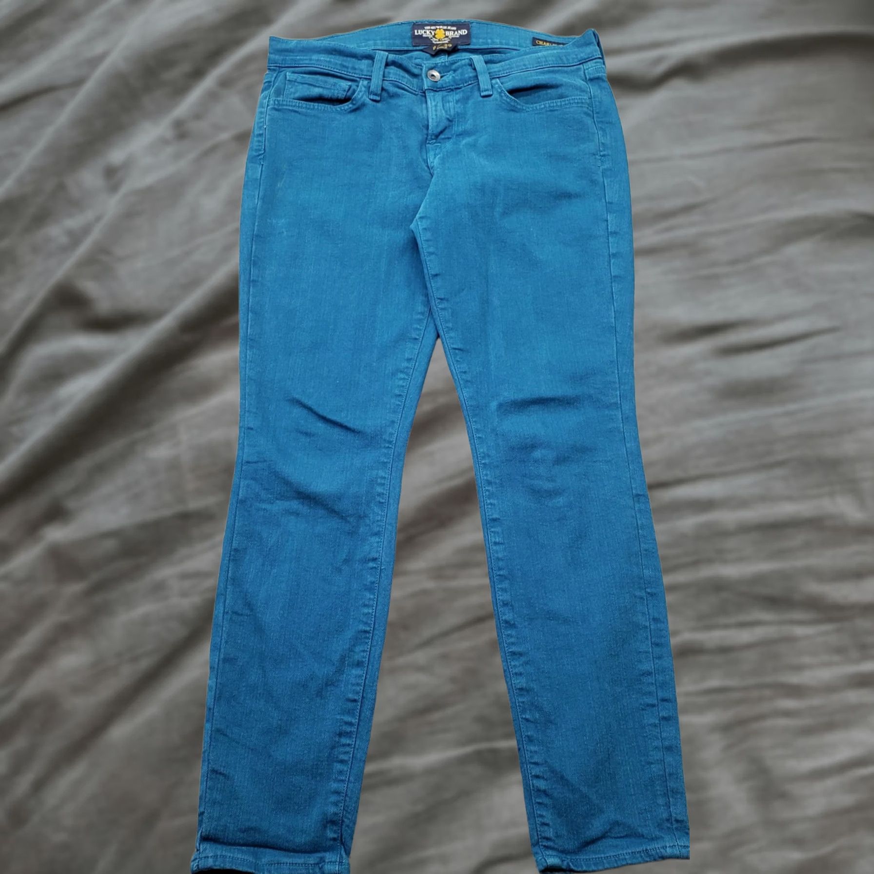 Lucky Brand Lucky Brand Charlie Ankle Skinny Jeans Womens Size 8 Blue Denim Streetwear 5-Pocket Design Vintage No Size 30" / US 8 / IT 44 - 1 Thumbnail