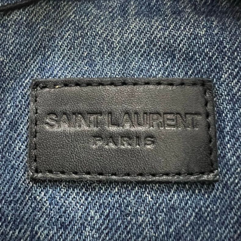 Saint Laurent Paris Saint Laurent Paris Blue denim long-sleeved shirt 2505-Next Size US S / EU 44-46 / 1 - 5 Thumbnail