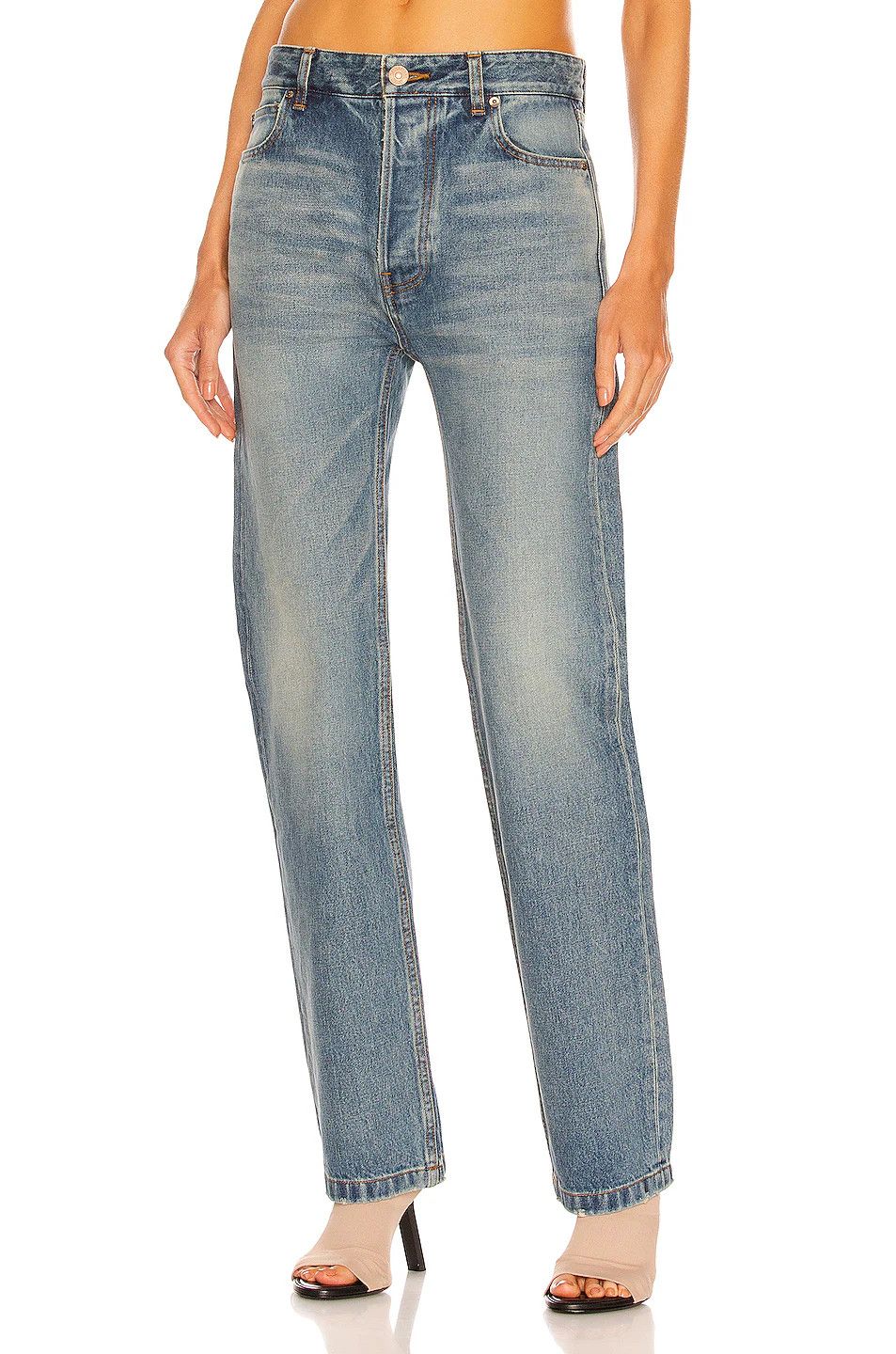 Balenciaga o1bcso1str0525 Normal Jeans Dirty Smoky in Light Blue Size 27" / US 4 / IT 40 - 1 Thumbnail
