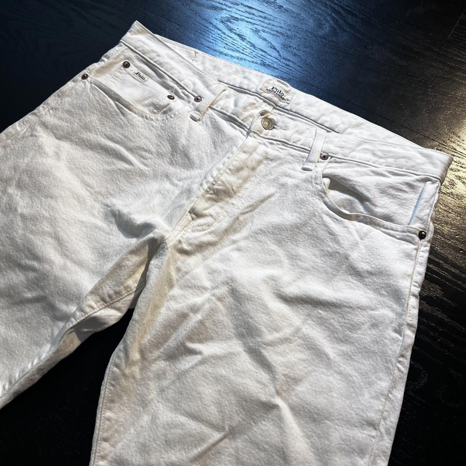 Polo Ralph Lauren × Vintage Vintage White Polo RL Classic Fit Jeans Size US 36 / EU 52 - 2 Thumbnail