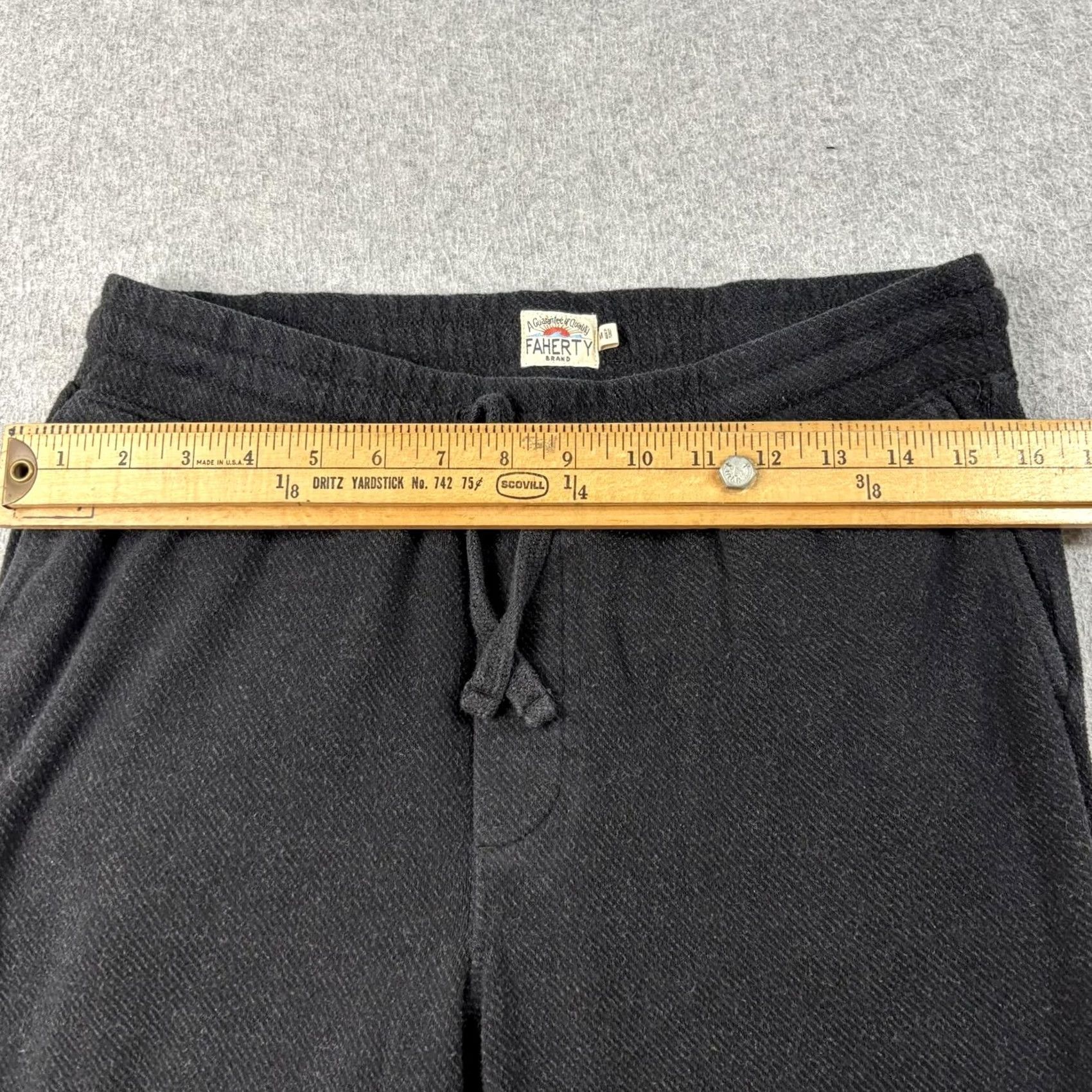 Faherty Faherty Jogger Pants Mens M Black Knit Pockets Loungewear Athleisure Comfy Size US 31 - 6 Thumbnail