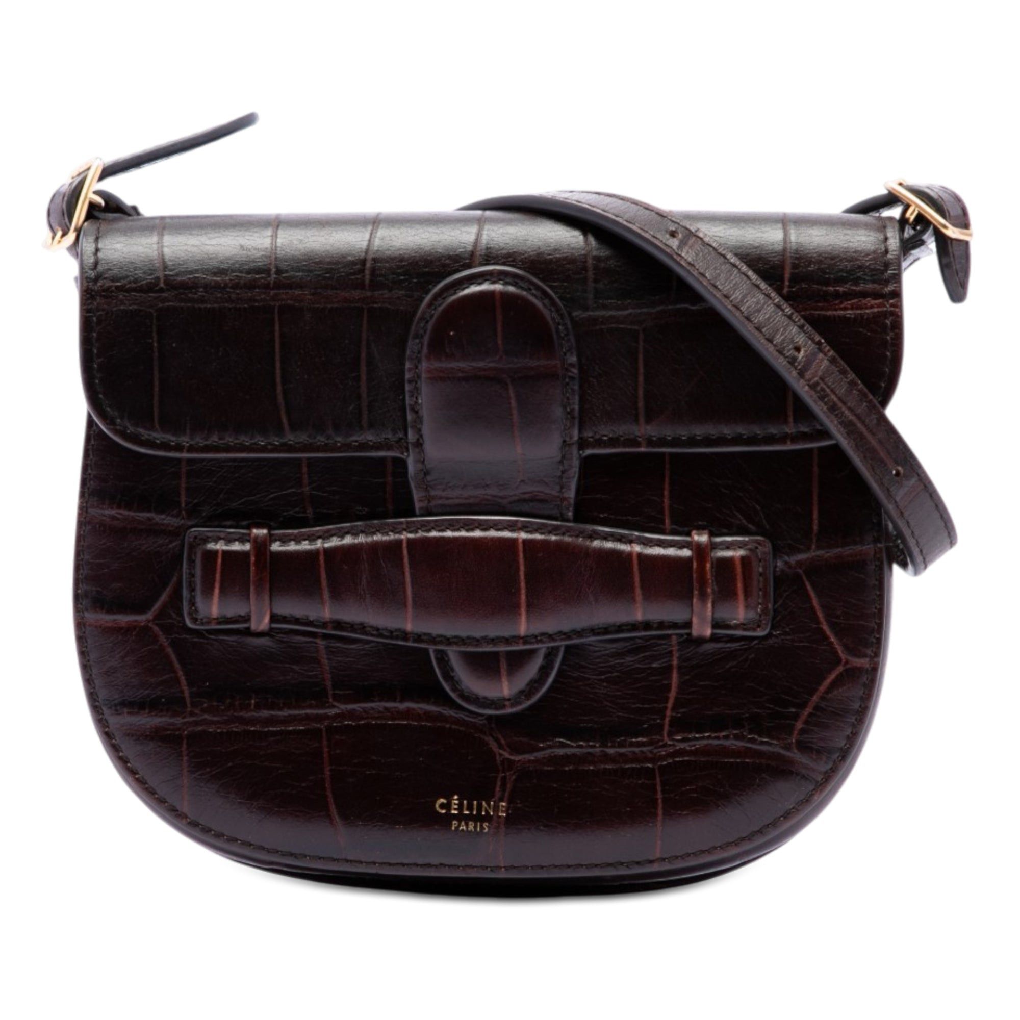 Celine Mini Embossed Calfskin Symmetrical Crossbody Size ONE SIZE - 1 Thumbnail