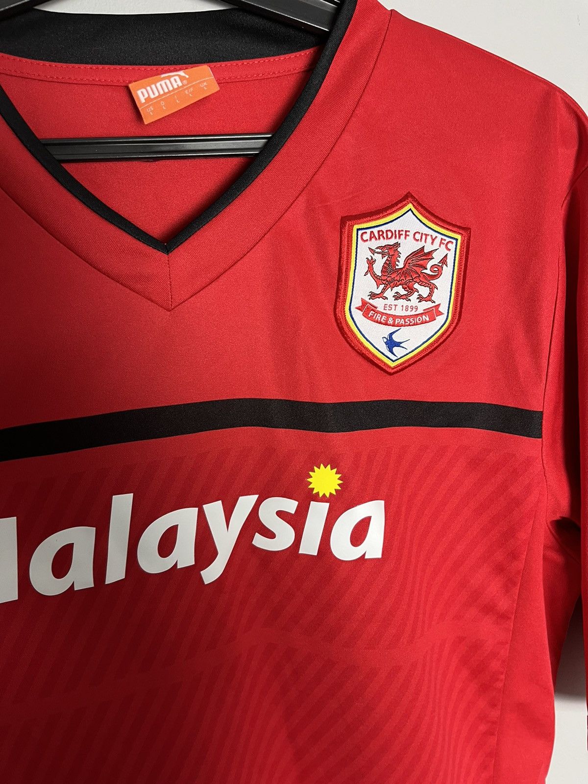 Gunnarson Cardiff city puma soccer jersey tshirt rare