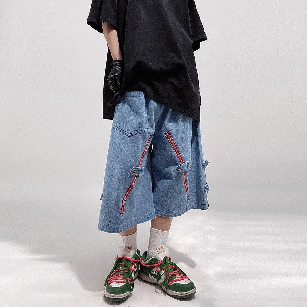 Japanese Brand × Jean Blue Cargo Denim Jeans Size US 30 / EU 46 - 1 Thumbnail