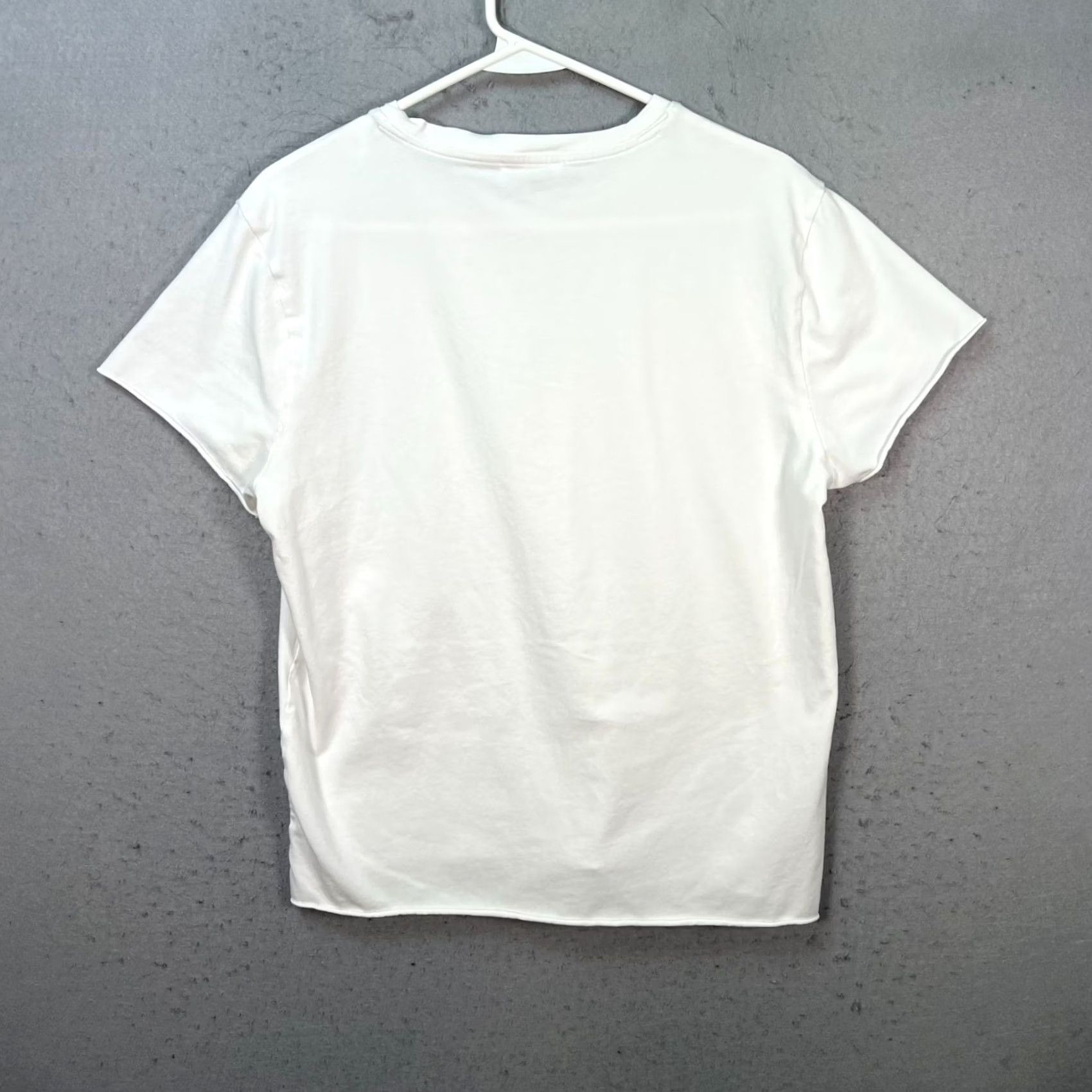 Zara Zara T-Shirt XL White Crewneck Lightweight Casual Basic Tee Raw Hem Womens Size Size XL / US 12-14 / IT 48-50 - 2 Thumbnail