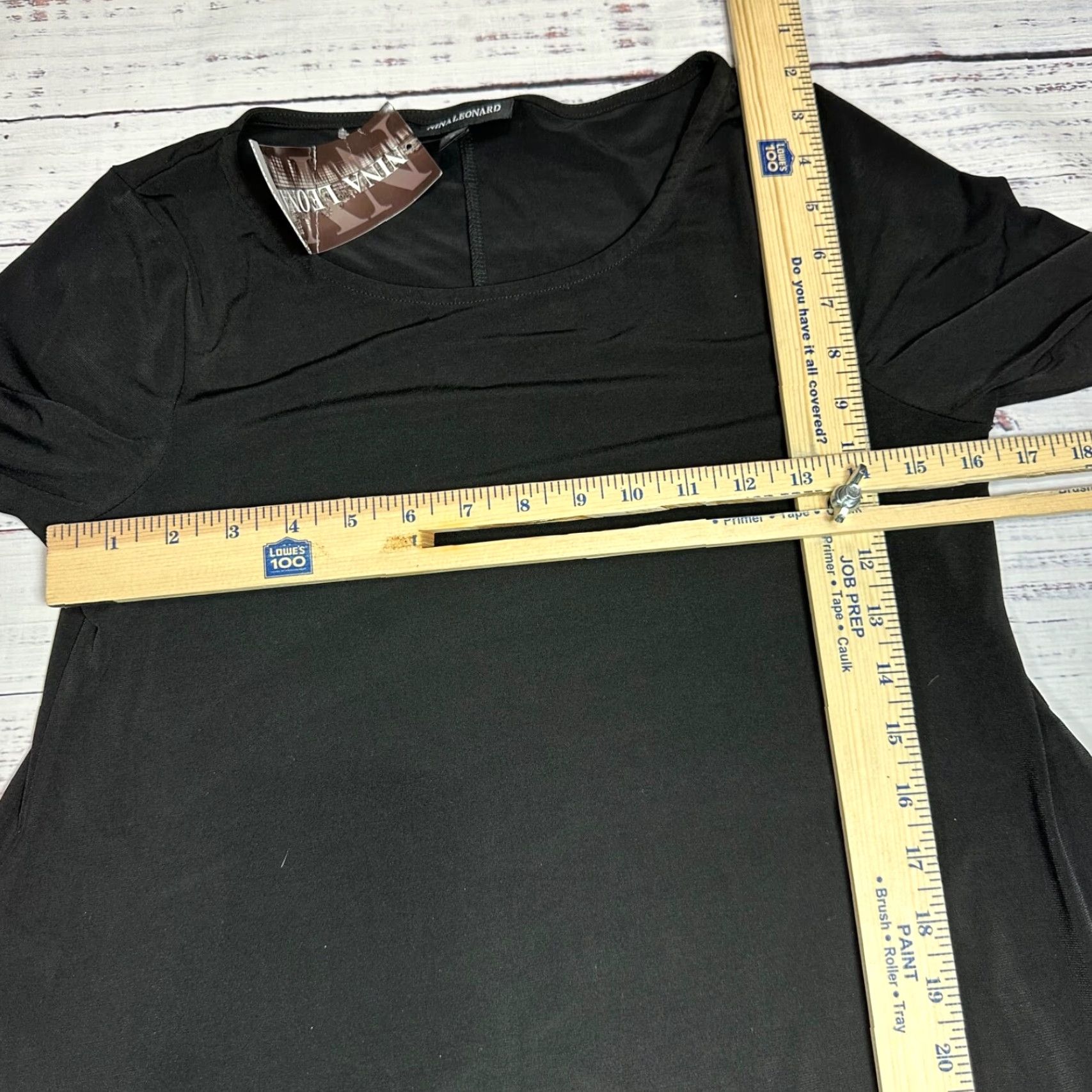 Vintage Nina Leonard Dress Knee Length Fit & Flare Black Size S Women Ladies Short Sleeve Not applicable? Size S / US 4 / IT 40 - 3 Thumbnail