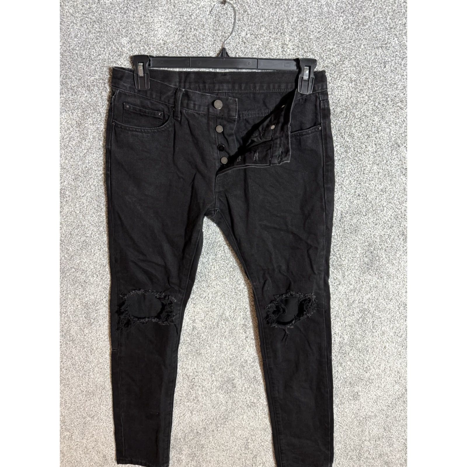MNML Mnml Jeans Mens Size 31 Distressed Ripped Grunge Streetwear Edgy Y2K Inspired Size US 31 - 6 Thumbnail