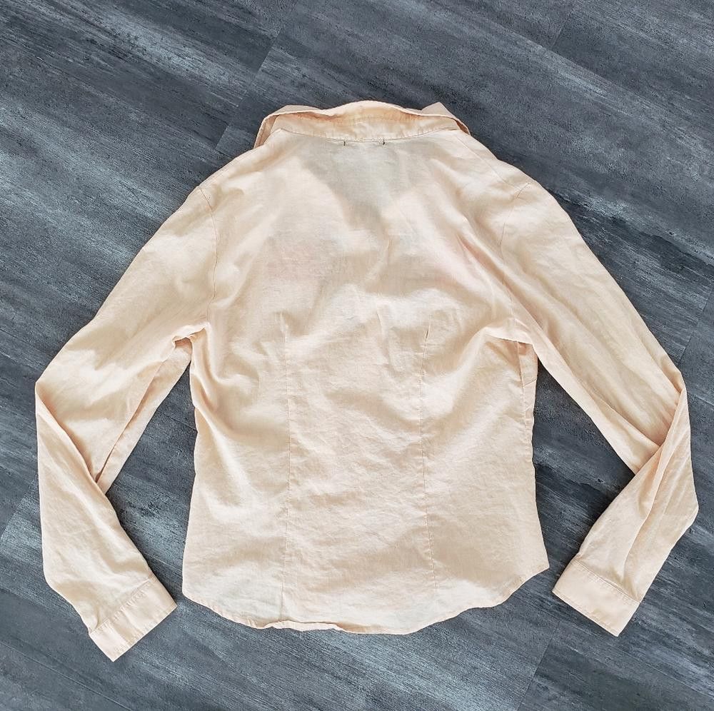 Designer Beige Detailed FF Horse Show Button Down Size M / US 6-8 / IT 42-44 - 2 Thumbnail