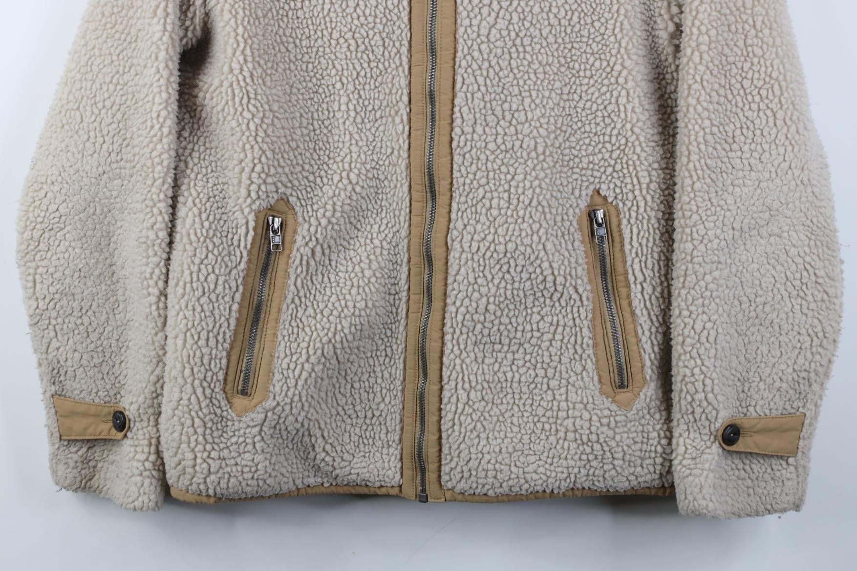 Patagonia Patagonia Pile Fleece Divided Sky Full Zip Jacket Natural Size M / US 6-8 / IT 42-44 - 3 Thumbnail