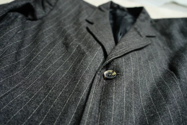 Yohji Yamamoto Yohji Yamamoto Yohji Yamamoto Striped Wool Coat Size M Size US M / EU 48-50 / 2 - 5 Thumbnail