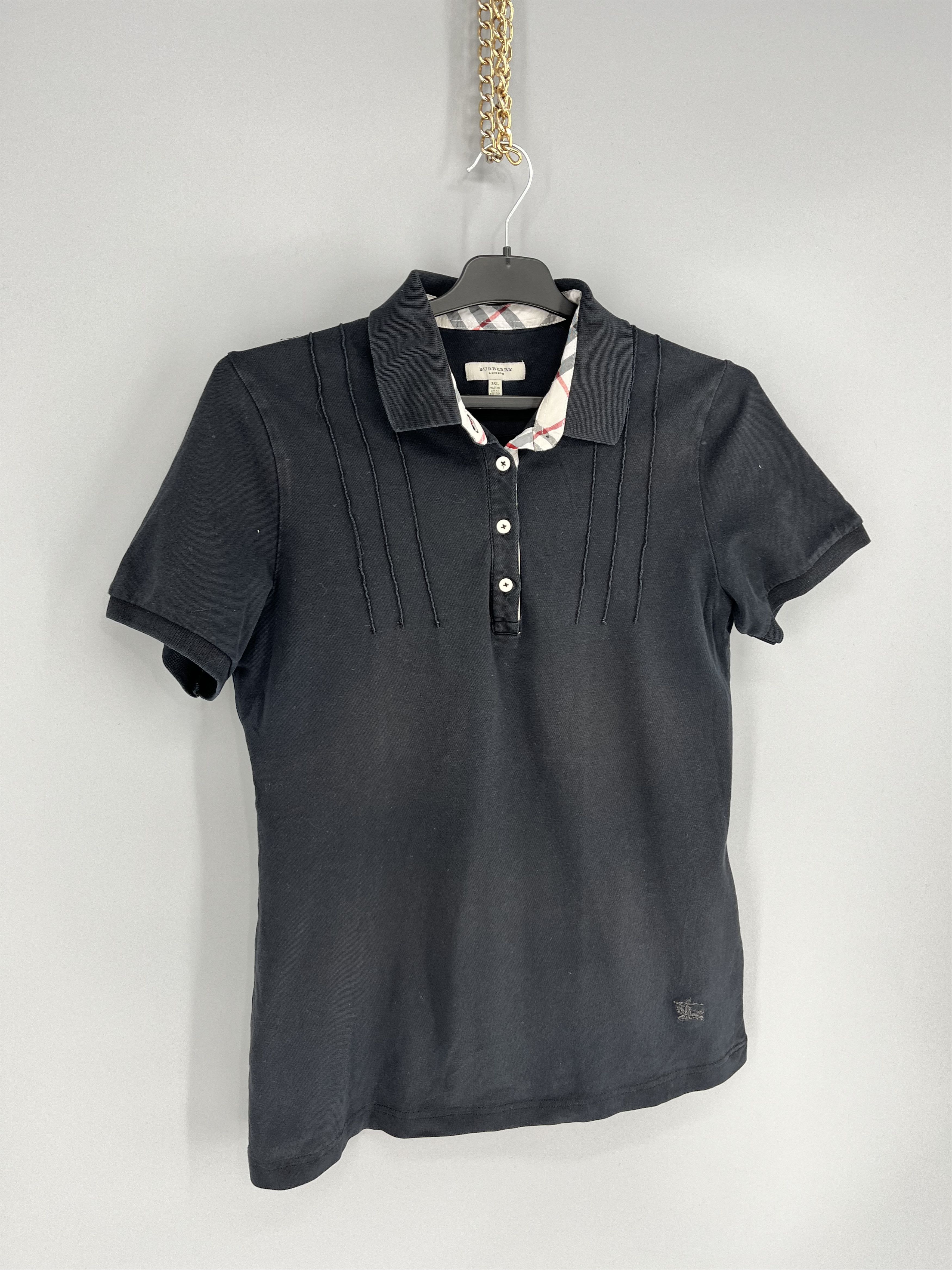 Burberry Vintage Y2K Burberry Luxury Polo V Neck T-shirt Streetwear Size XL / US 12-14 / IT 48-50 - 2 Thumbnail