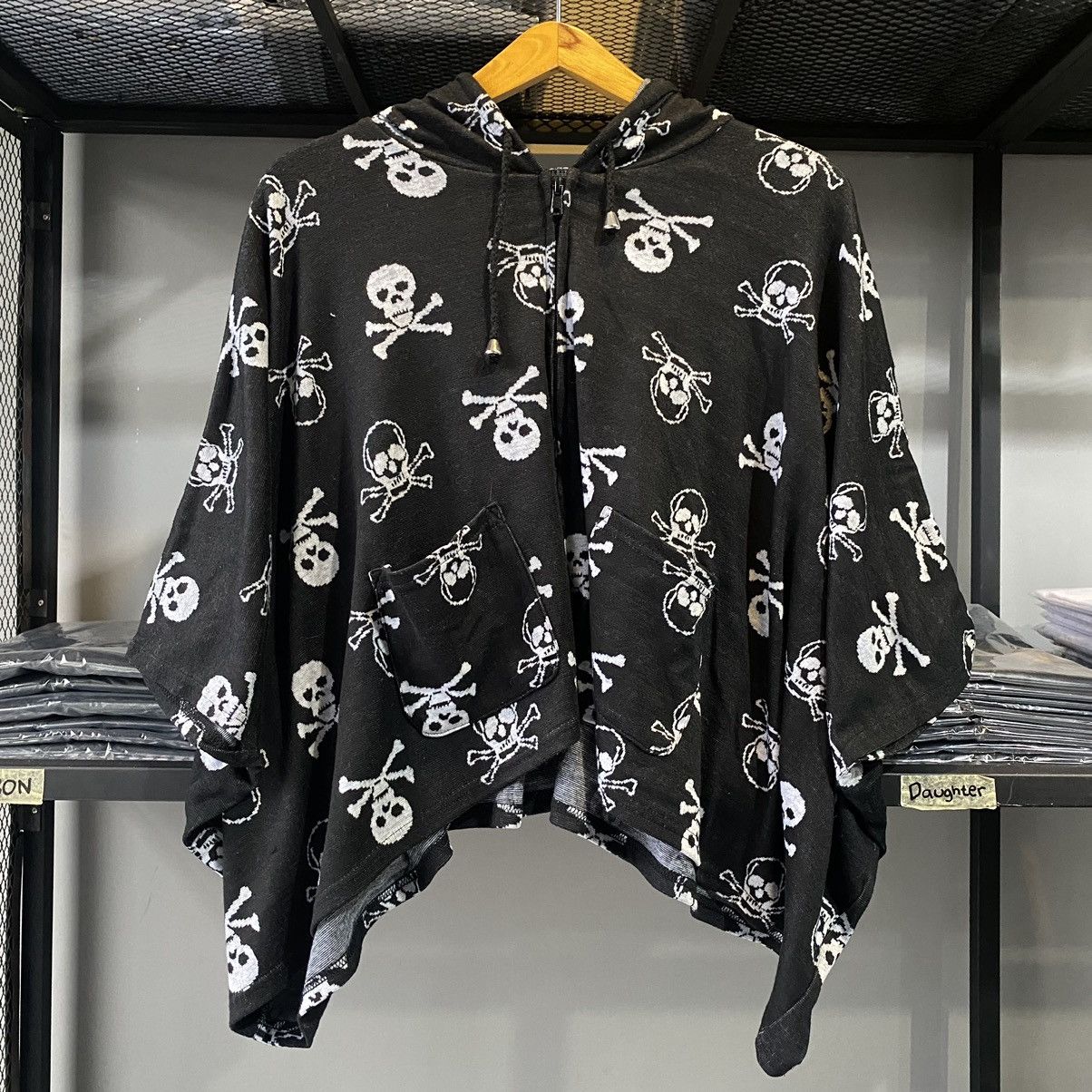If Six Was Nine × Japanese Brand × Le Grande Bleu (L.G.B.) Zipper Skull Winged Hooded Outerwear Grunge Goth Style Size US M / EU 48-50 / 2 - 1 Thumbnail