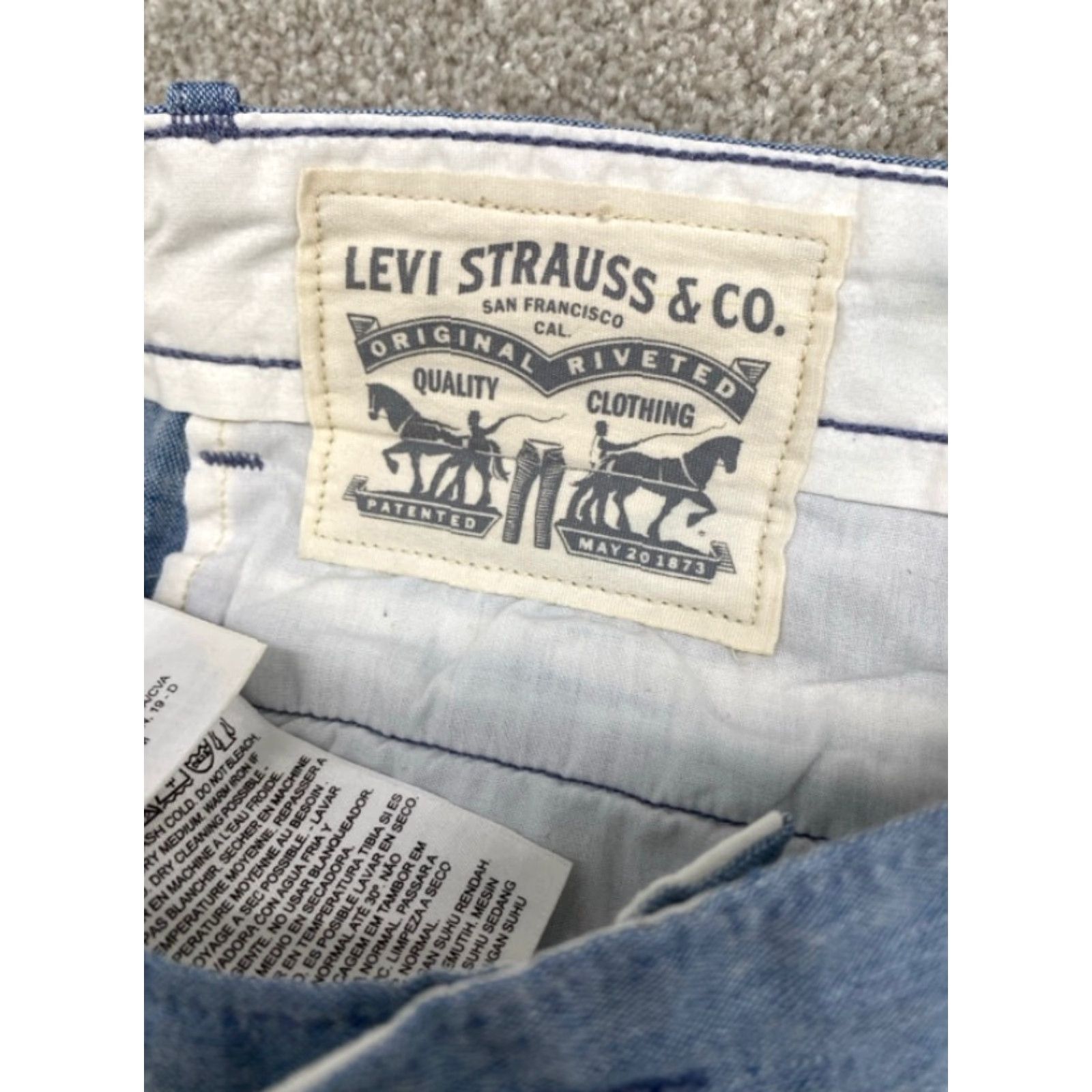 Levi's Levi's Chino Shorts Men's 36x10 Blue Chambray Linen Cotton 4963 Chino Size US 36 / EU 52 - 4 Thumbnail